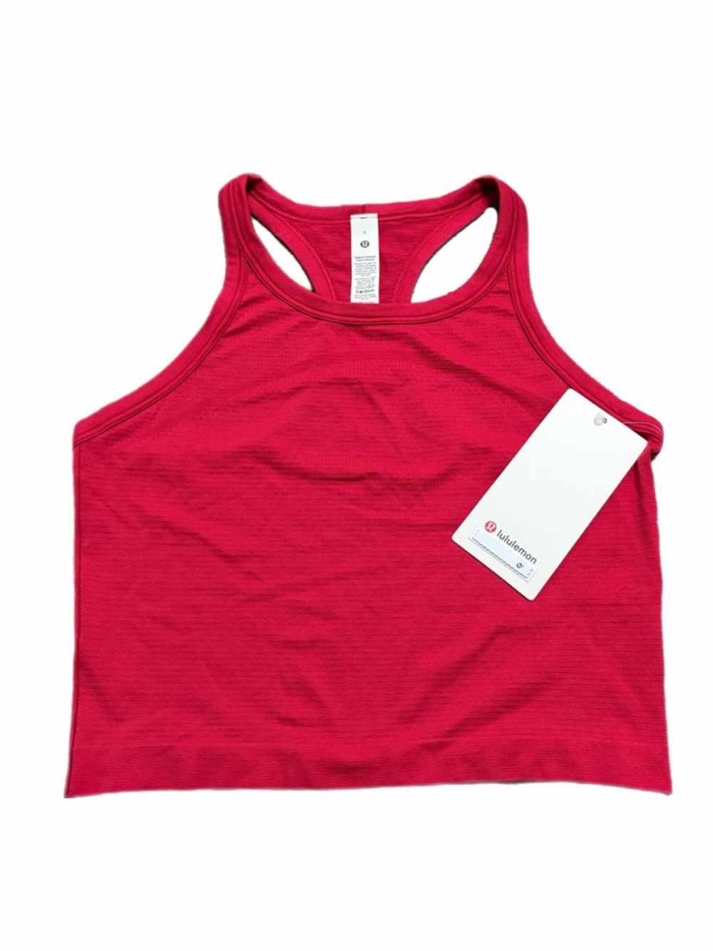 NWT Lululemon Swiftly Tech Cropped Racerback Tank Top 2.0 (Pink Dragonfruit) 8